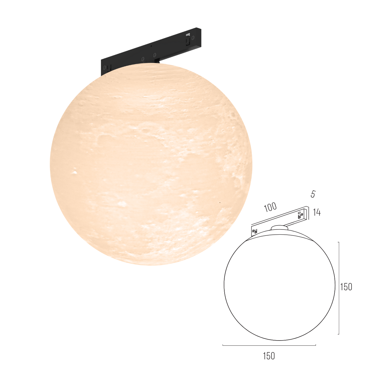 Світильник магнітний трековий MERALLI MOON 6W 3000K/6000K регульована WIFI 2,4G TUYA Білий (TRVB0M006) - фото 2 Світильник магнітний трековий MERALLI MOON 6W 3000K/6000K регульована WIFI 2,4G TUYA Білий (TRVB0M006) - фото 2