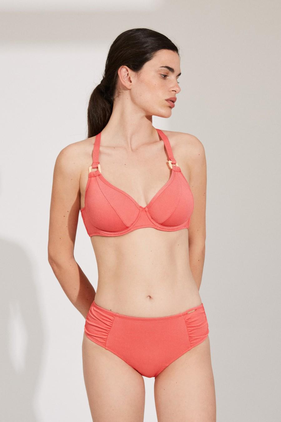 Купальник з м'якою чашкою/плавки сліп Ysabel Mora 46C/L Кораловий (Unico/72885)