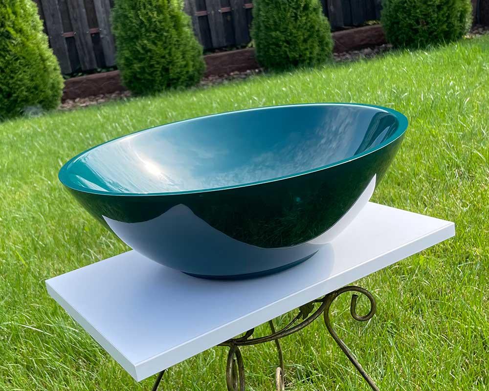 Умивальник Snail Камелія 425х425 мм Сапфір глянець (147А801) - фото 5 Умивальник Snail Камелія 425х425 мм Сапфір глянець (147А801) - фото 5