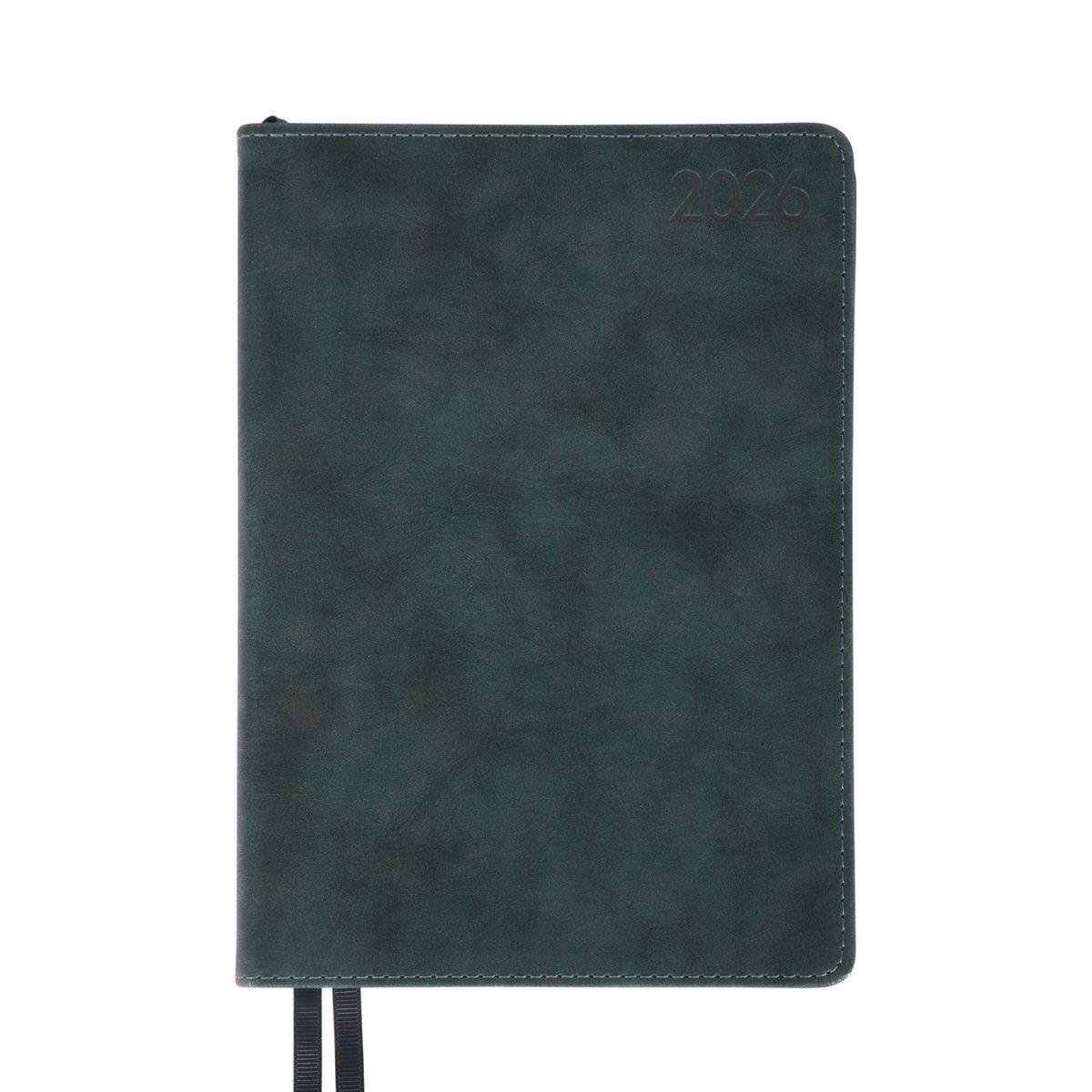Дневник датированный 2026 Leo Planner Case A5 368 страниц. Темный изумруд (252660)