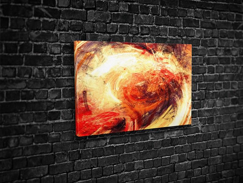 Картина для интерьера Огненная абстракция 120x80 см (596)