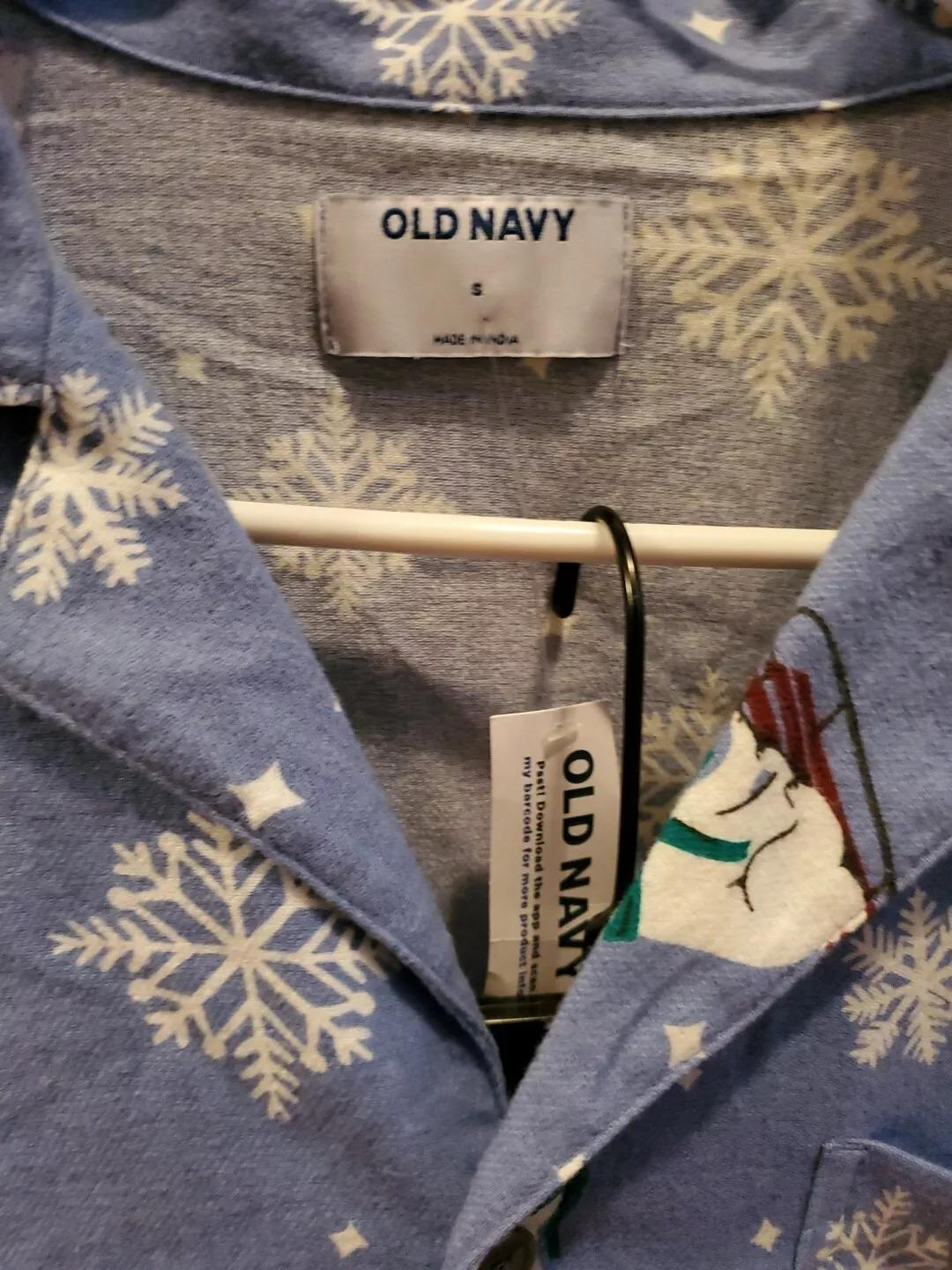 Піжама сорочка/штани фланель Old Navy Matching Flannel Set S Блакитний (142311) - фото 4 Піжама сорочка/штани фланель Old Navy Matching Flannel Set S Блакитний (142311) - фото 4