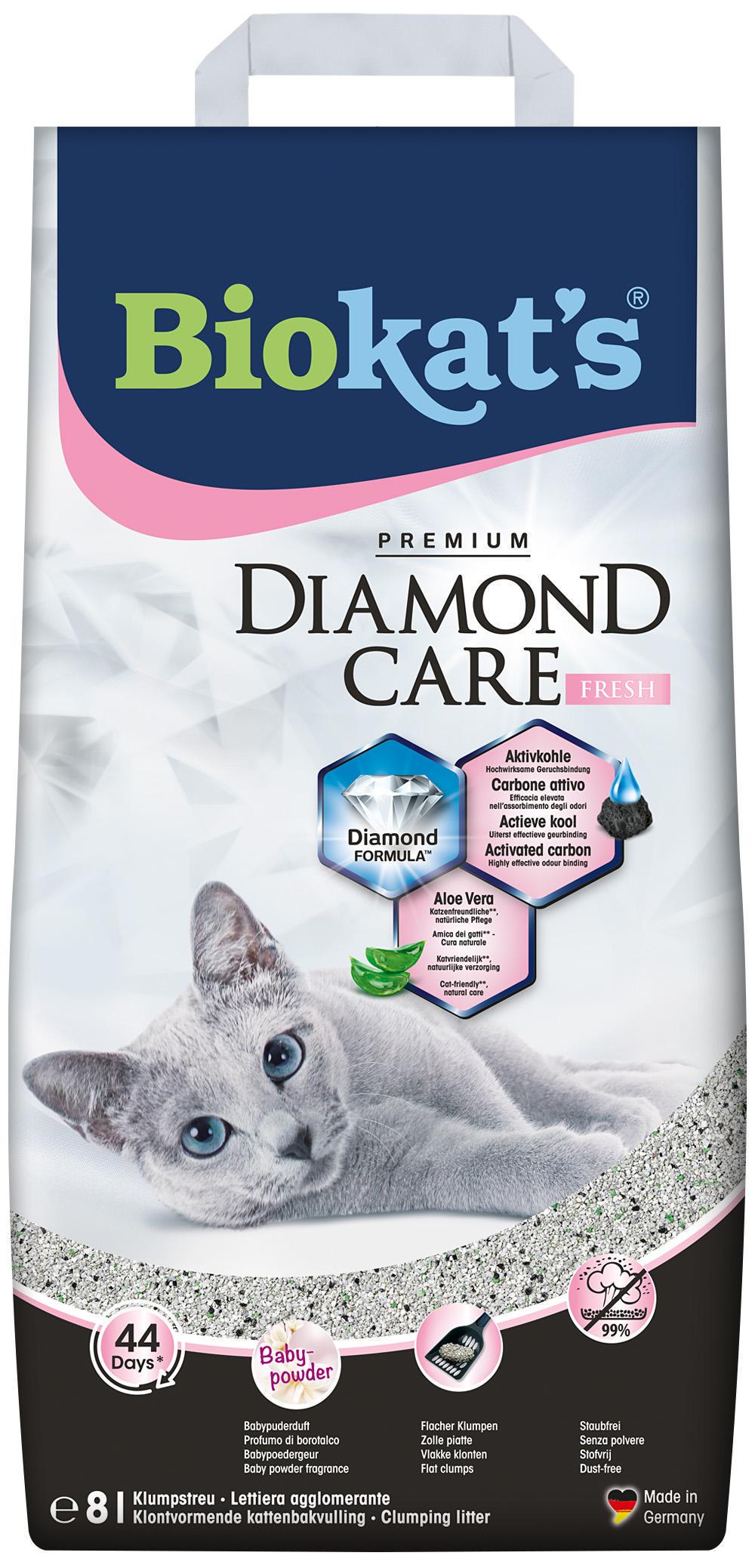 Наповнювач туалету для кішок Biokats Diamond Fresh 8 л