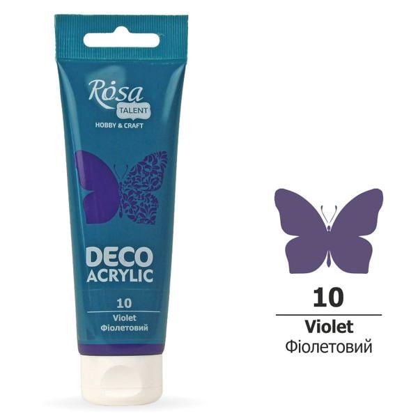 Акрилова фарба для декору ROSA Talent 10 75 мл Фіолетовий матовий (322210) - фото 1 Акрилова фарба для декору ROSA Talent 10 75 мл Фіолетовий матовий (322210) - фото 1