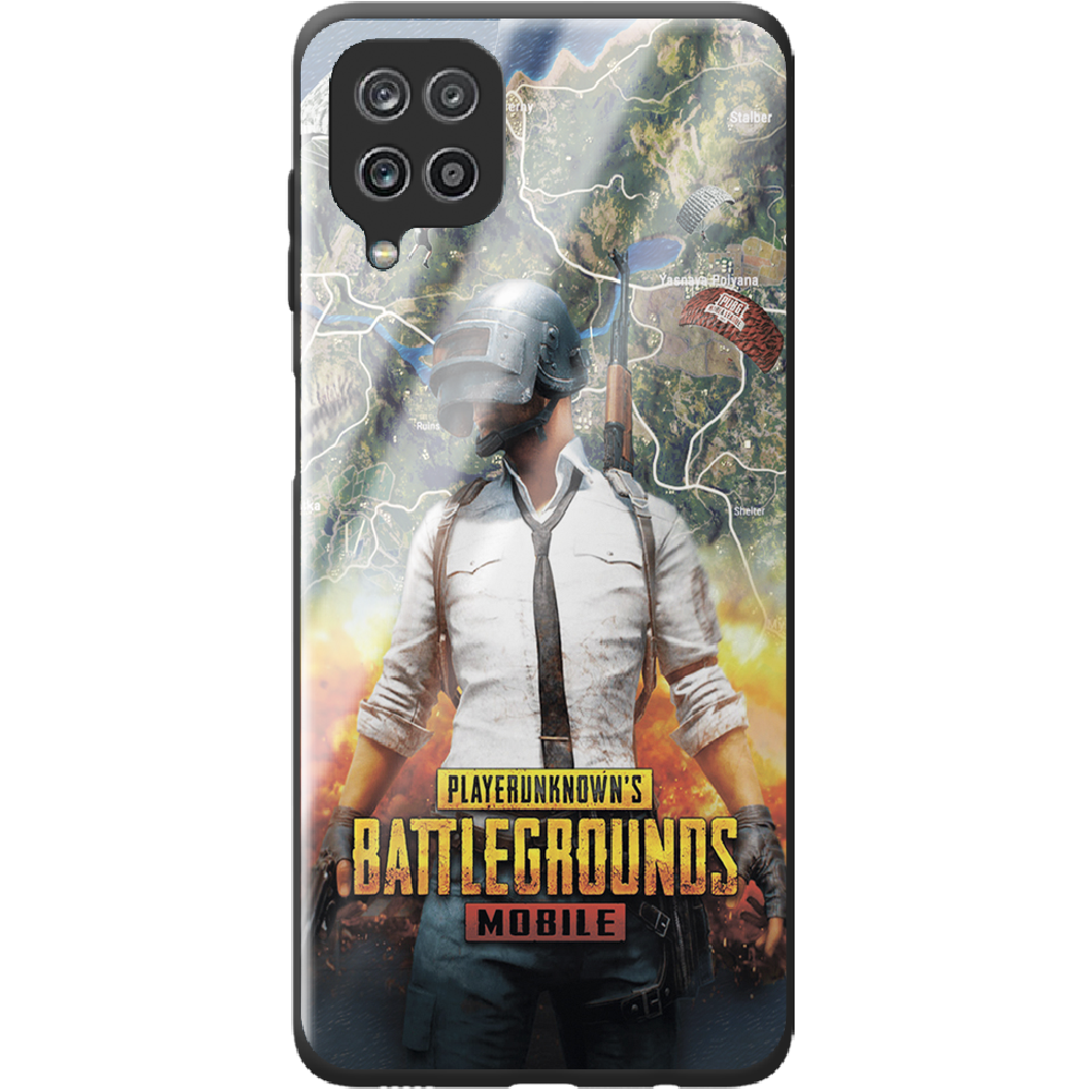 Чохол BoxFace Samsung M325F Galaxy M32 PUBG Mobile Чорний силікон зі склом (42962-up2309-44203)