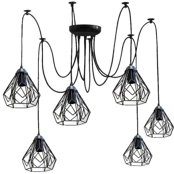 Люстра MSK ELECTRIC Milan павук 6 плафонів (NL 538-6)