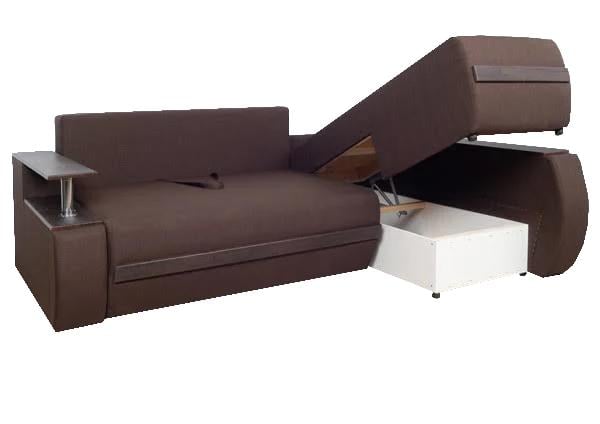 Диван Граф кутовий з подушками і нішею 245х165 см Коричневий (1764320073) - фото 2