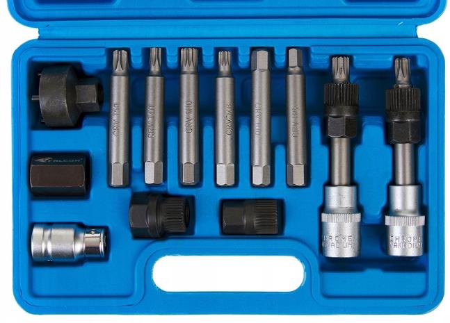 Набір спеціальних ключів для зняття шківів генератора, 13 предметів - фото 3 Набір спеціальних ключів для зняття шківів генератора, 13 предметів - фото 3