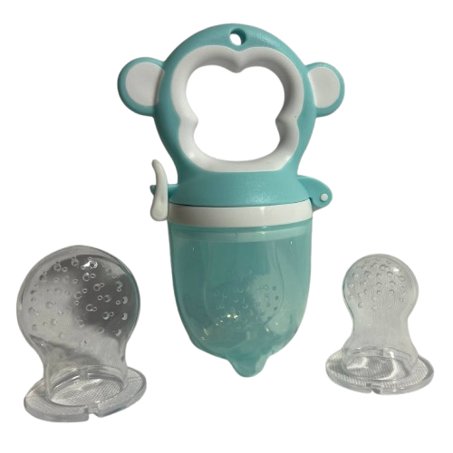 Ниблер силиконовый для кормления с тремя насадками разного размера Бирюзовый (1707)