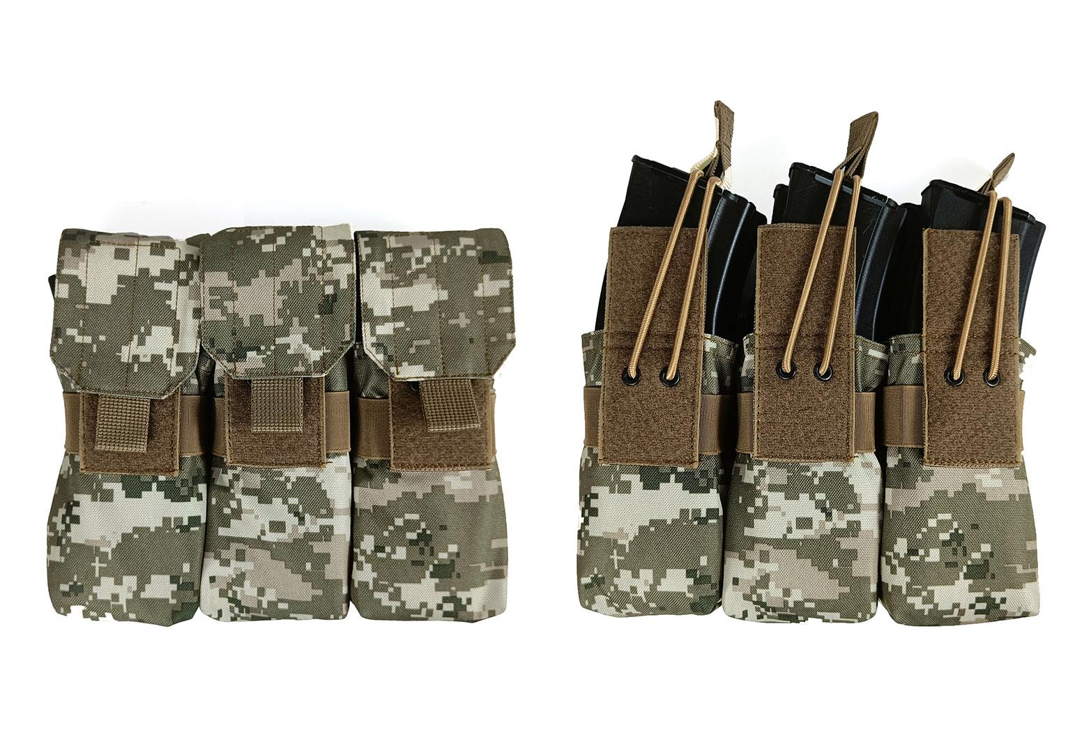 Подсумок АК/РПК ВСУ MM-14 тройной под 6 магазинов Пиксель (7364) - фото 3