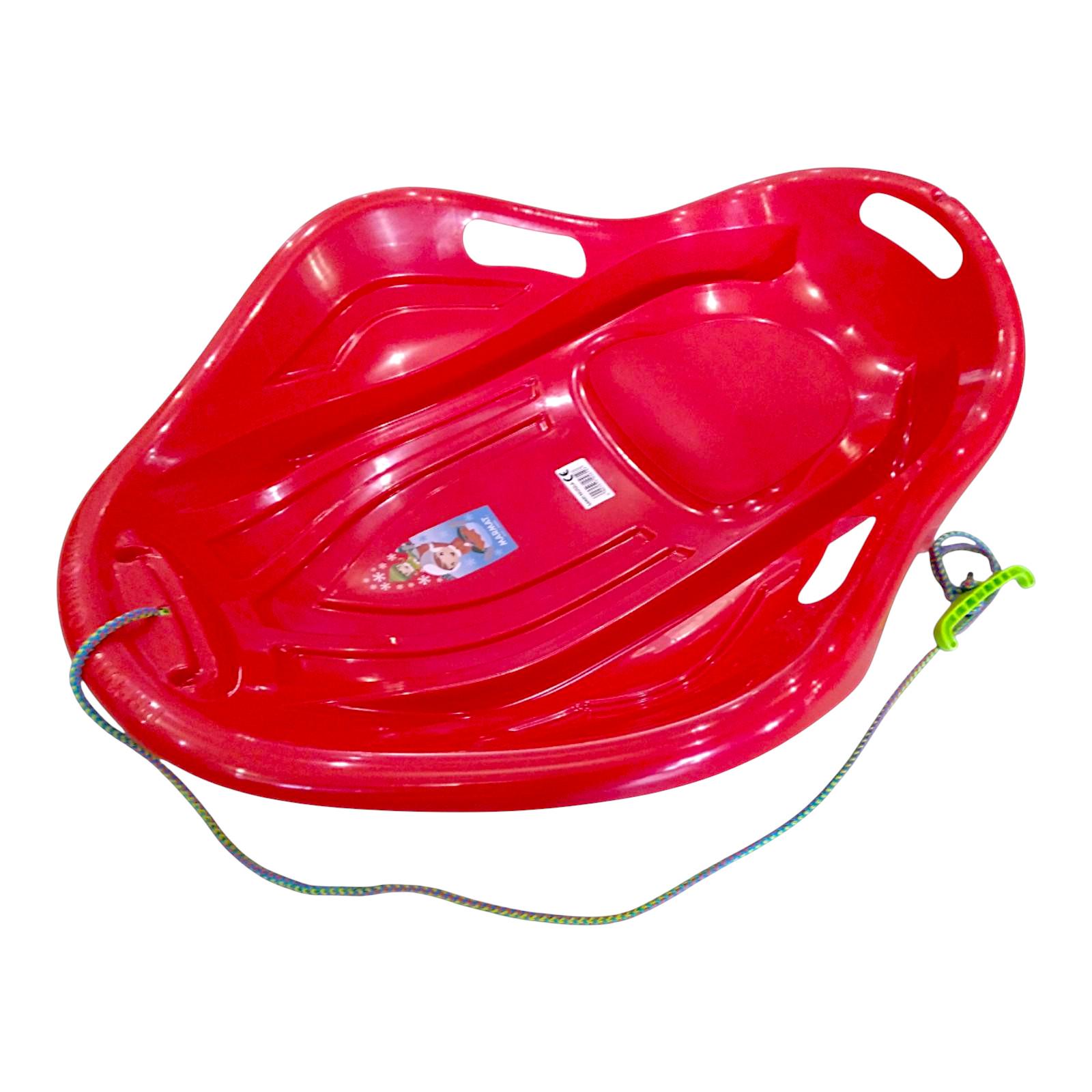 Санки-ледянка детские с ручками Marmat Мушля Красный (11150)