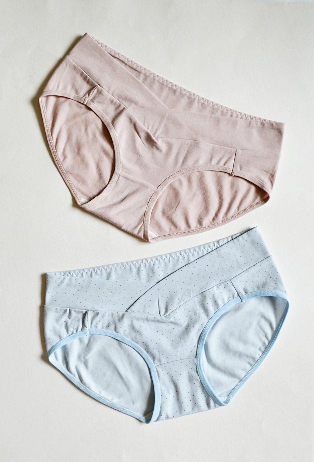 Набор трусиков для беременных р. М 2 шт Голубой/Бежевый (002-001008)