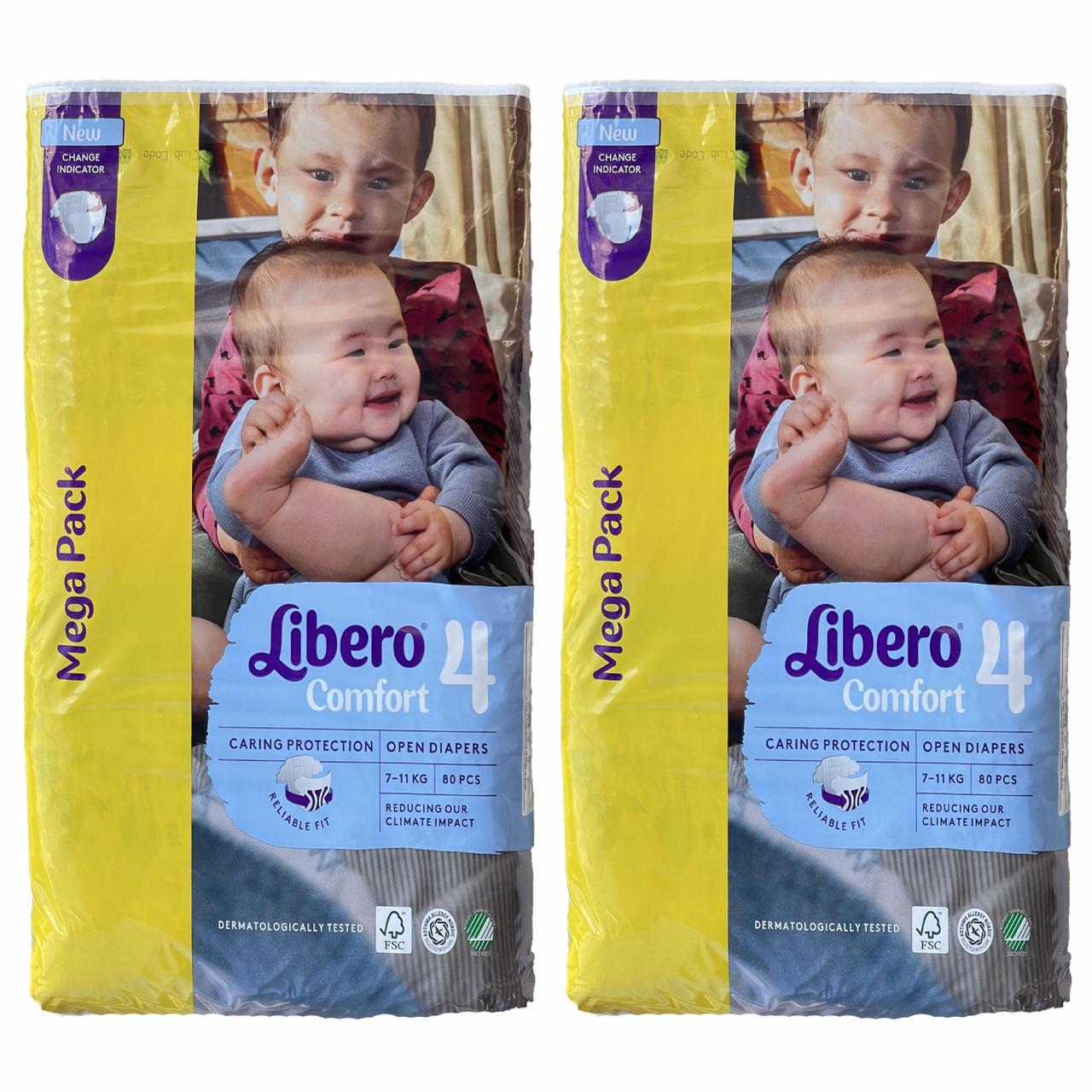 Підгузки дитячі Libero Comfort 4 7-11 кг 160 шт. (2172978325)