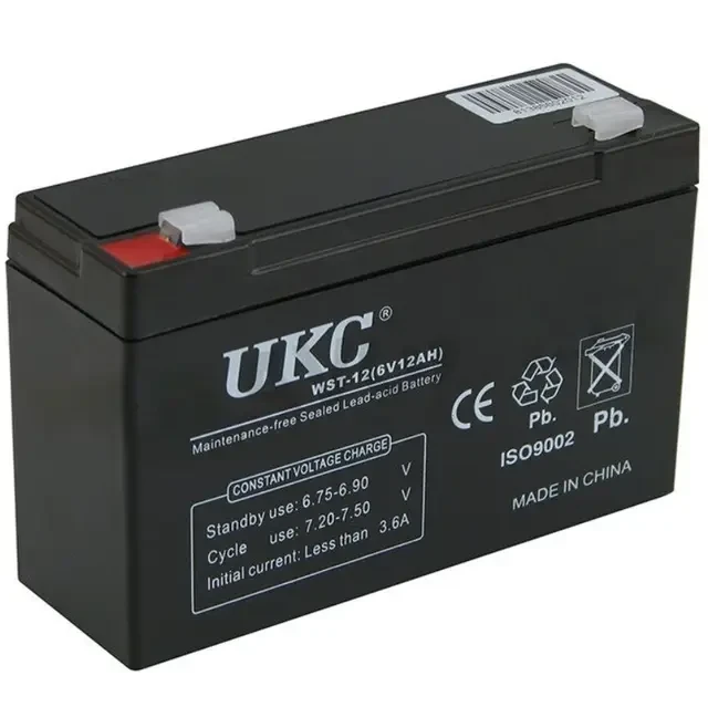 Аккумулятор UKC BATTERY 6V 12Ah герметичный гелевый оливково-кислотный (2710) Аккумулятор UKC BATTERY 6V 12Ah герметичный гелевый оливково-кислотный (2710)
