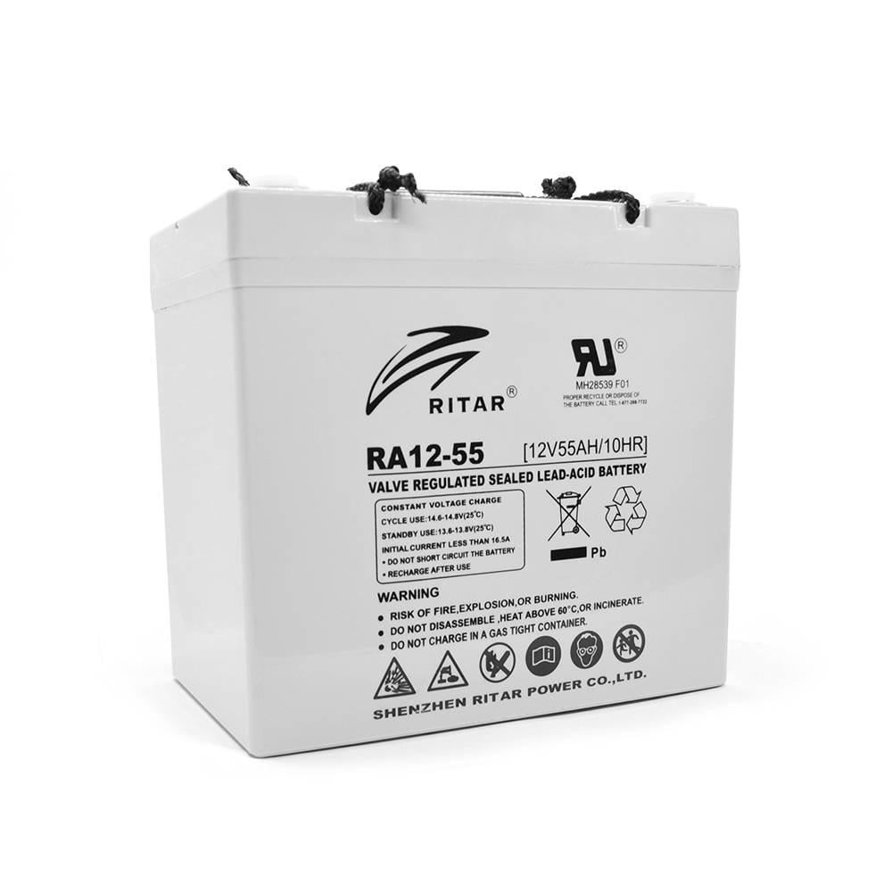 Батарея акумуляторна AGM RITAR RA12-55 216 Q1 12V 55,0Ah 229x138x211 мм Gray (40942)