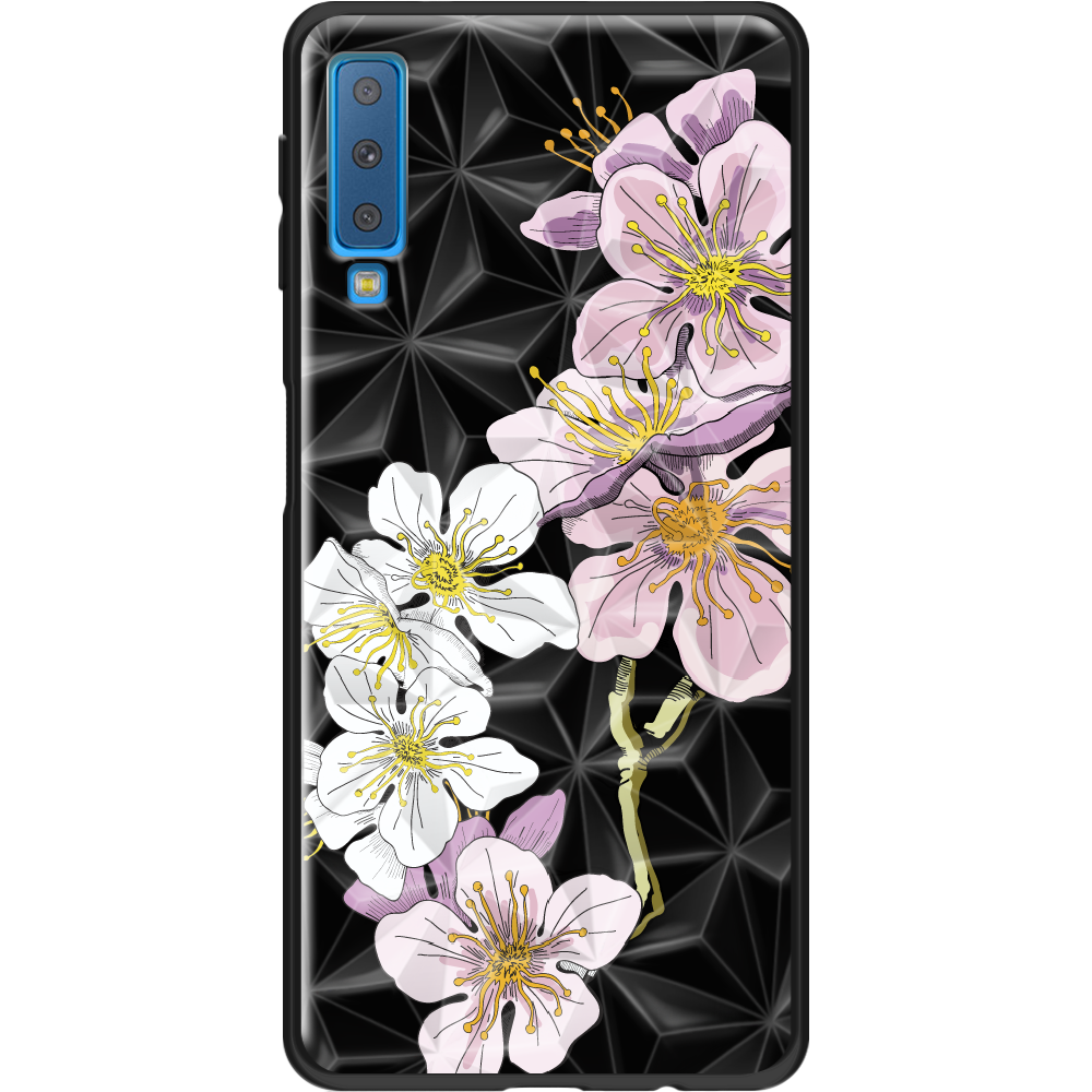 Чехол Boxface Samsung A750 Galaxy A7 2018 Cherry Blossom Черный силикон с призмой (35481-cc4-37864) Чехол Boxface Samsung A750 Galaxy A7 2018 Cherry Blossom Черный силикон с призмой (35481-cc4-37864)