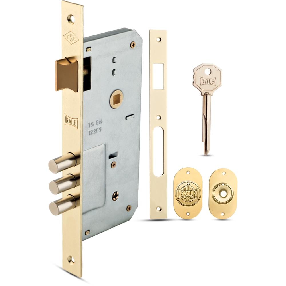 Комплект врезного замка KALE В 45 мм крестовой ключ 5 шт. (2000-F)