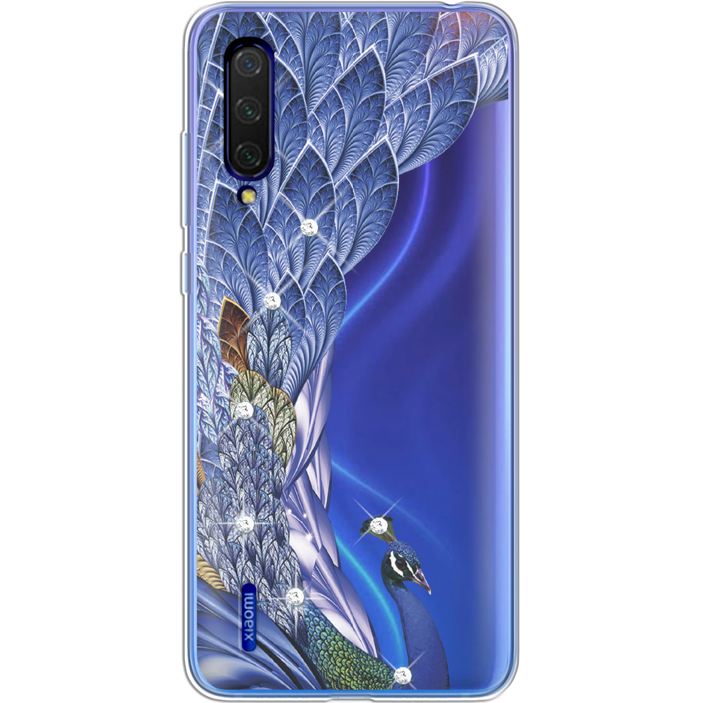 Чохол BoxFace Xiaomi Mi 9 Lite Павич зі стразами Прозорий силікон (38311-rs7-38311)