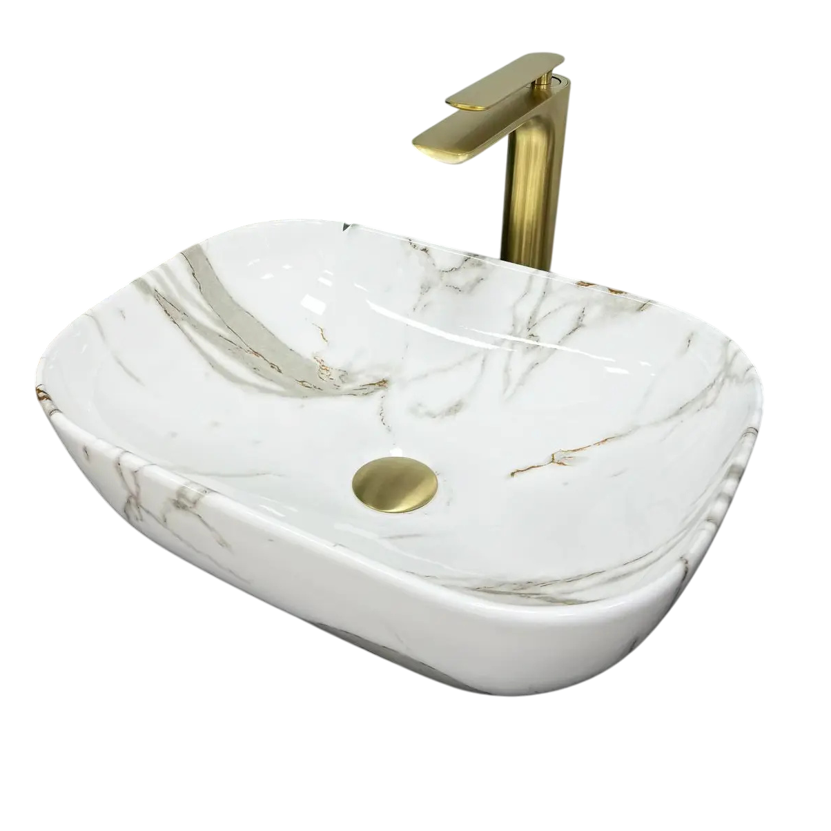 Раковина накладная VBI Ravenna Aiax Glossy прямоугольная 325x460 мм Белый (RM-VBI-011205)