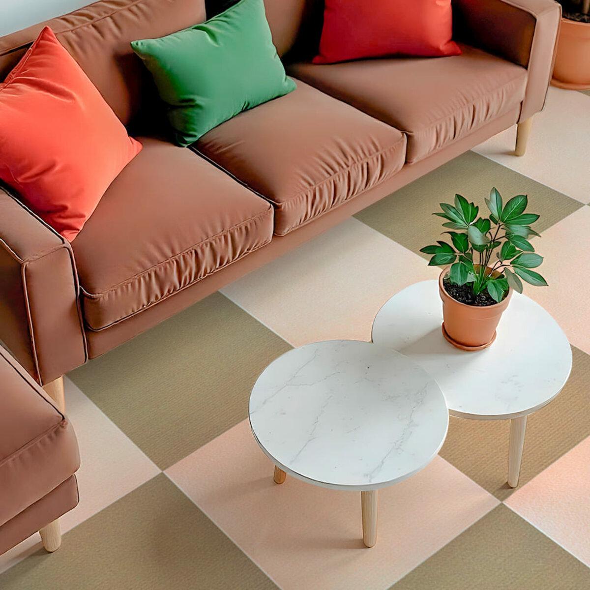 Килимова плитка самоклеюча Ковролін 600х600х4,5 мм Молочний (SW-00002483) - фото 6 Килимова плитка самоклеюча Ковролін 600х600х4,5 мм Молочний (SW-00002483) - фото 6