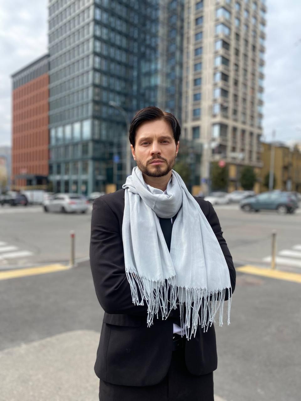 Шарф чоловічий My Scarf Мілан 180х60 см Світло-сірий (29512473) Шарф чоловічий My Scarf Мілан 180х60 см Світло-сірий (29512473)