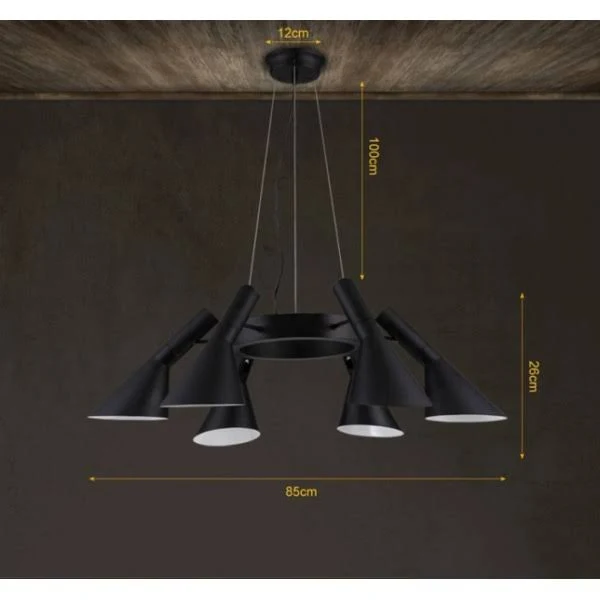 Люстра AJ Chandelier (PL-0000290 M/BLACK) - фото 3