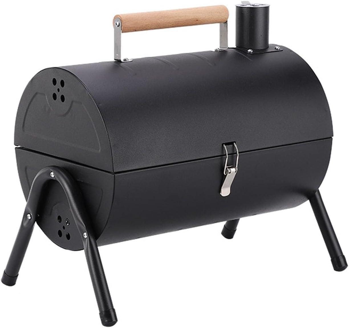 Мангал-гриль Бочка двосторонній з двома решітками Black (25105698) - фото 11