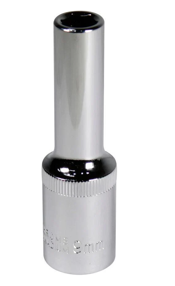 Головка торцевая высокая шестигранная Intertool 1/2 9 мм Хром ванадиум (ET-0109)