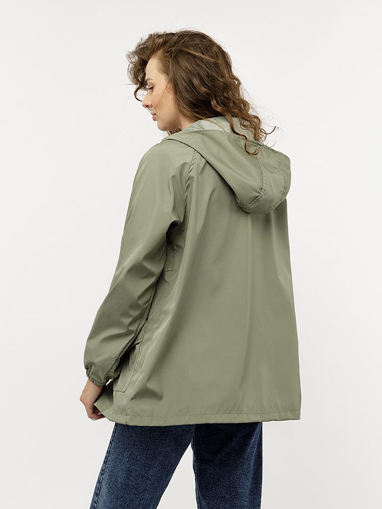 Вітровка жіноча ЦБ-00226171 р. 42 Оливковий (28421878) - фото 4 Вітровка жіноча ЦБ-00226171 р. 42 Оливковий (28421878) - фото 4