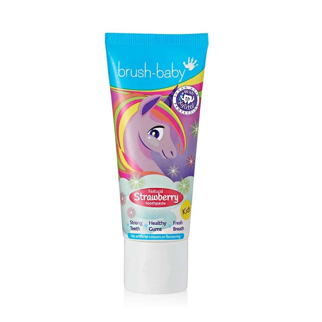 Зубная паста детская с ксилитом Brush-Baby от 3 лет Клубника 50 мл (6697)