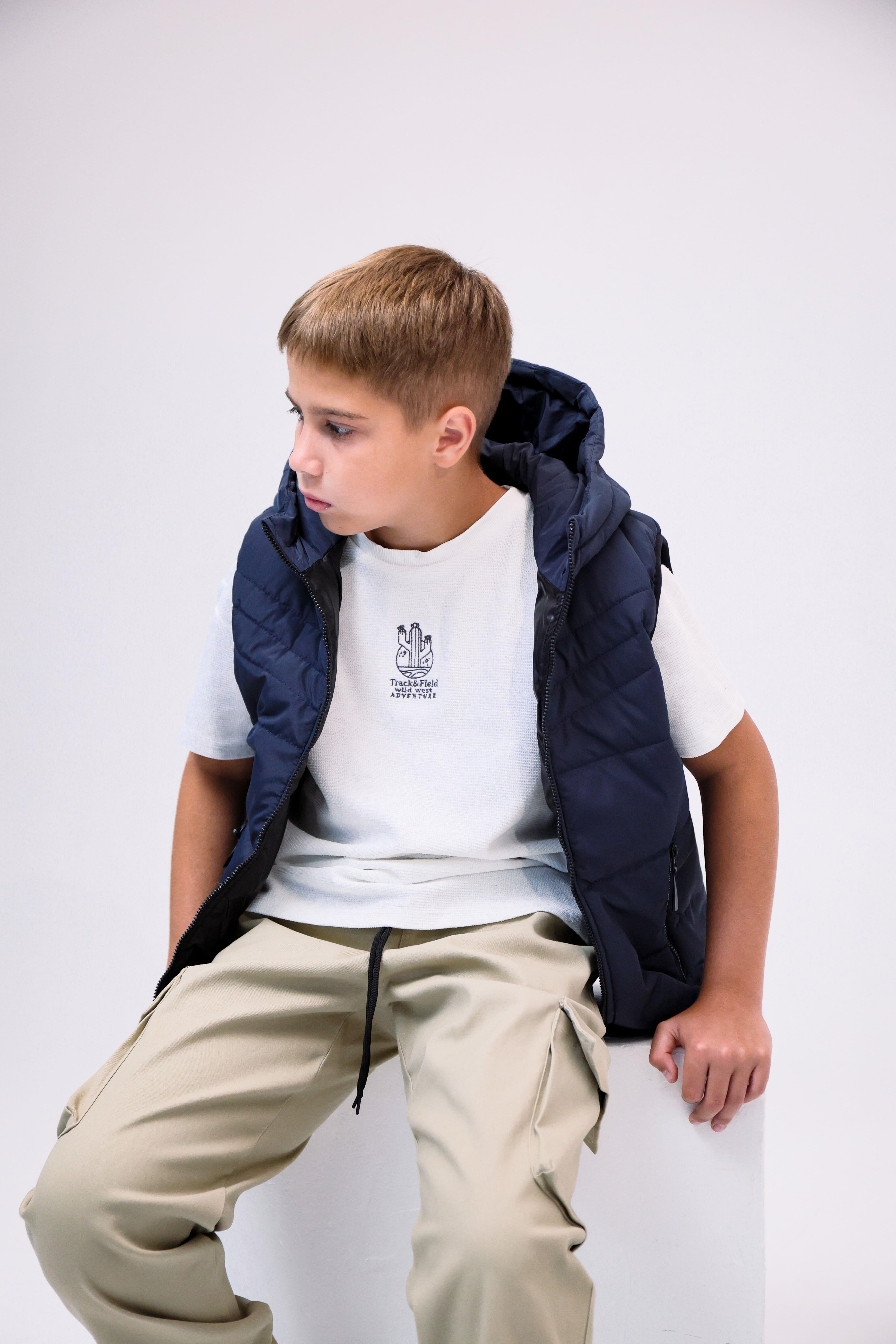 Жилетка детская подростковая на мальчика демисезонная Синий (грін-сн134) - фото 5 Жилетка детская подростковая на мальчика демисезонная Синий (грін-сн134) - фото 5