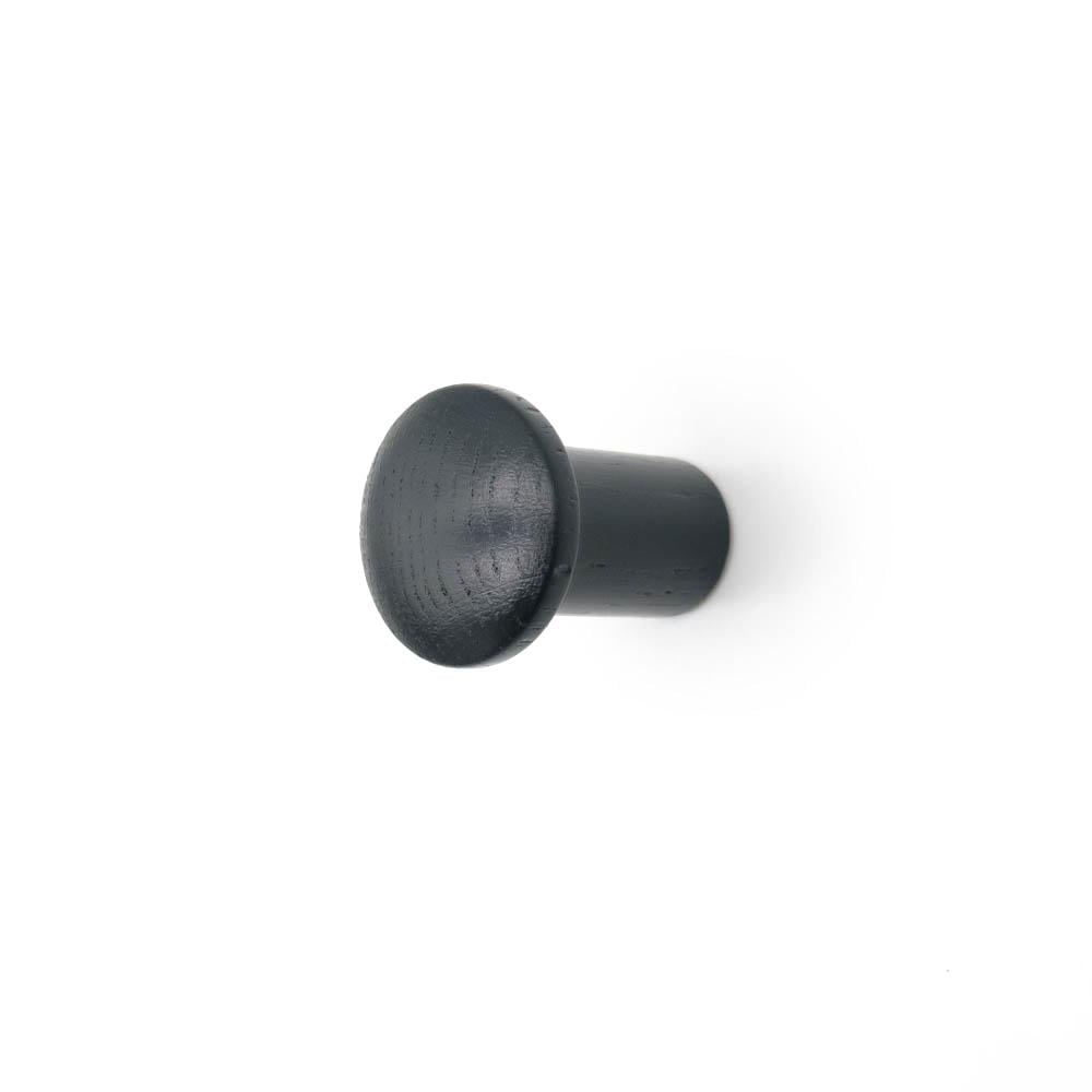 Крючок деревянный мебельный для одежды ø35 мм 1 шт. Черный (48894)