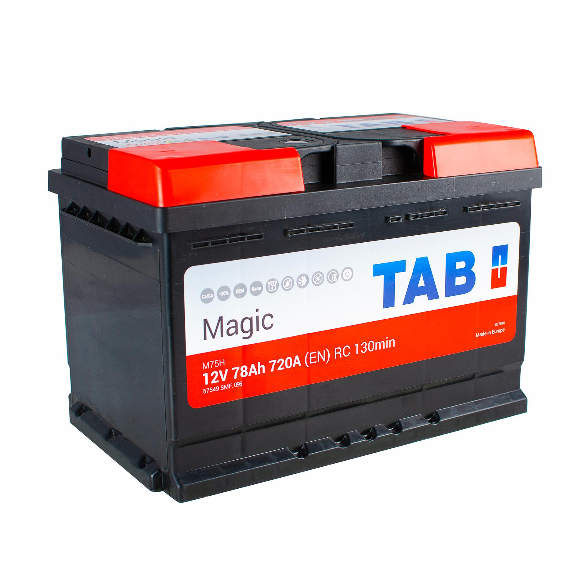 Аккумулятор Tab Magic 0 Euro 78 Ah/12 V