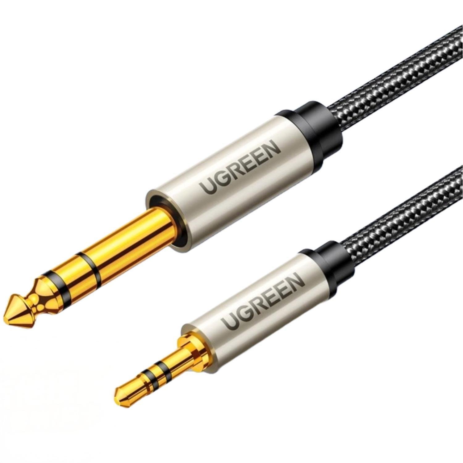 Аудиокабель UGREEN AV127 3,5 мм/6,35 мм 1 м Серый (10625)