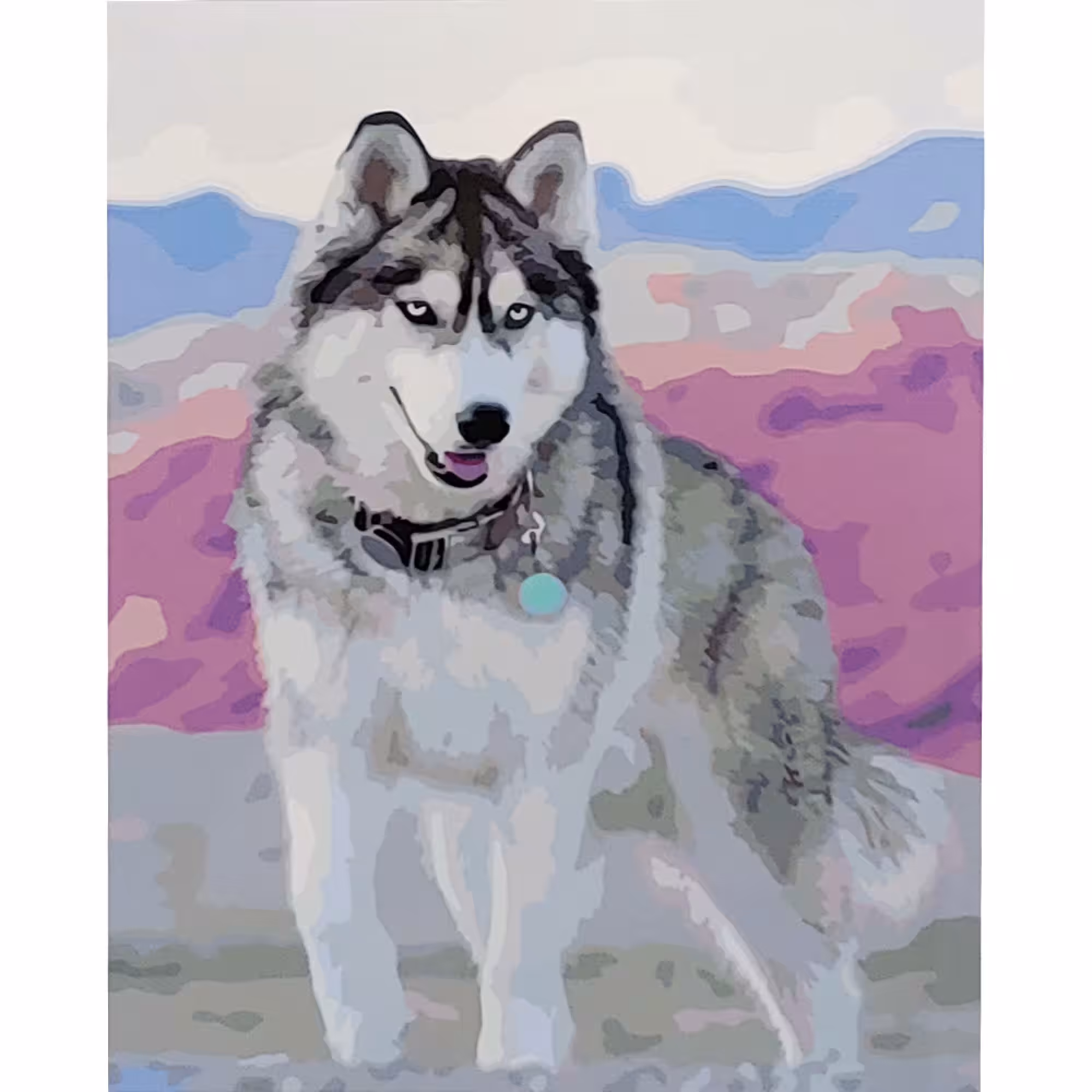 Картина по номерам Strateg Красивый хаски 40x50 см без коробки (SR-SY6716)