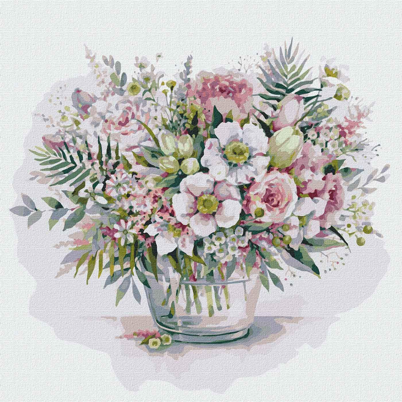 Картина по номерам Идейка Живописный букет 50x50 см (KHO3140)