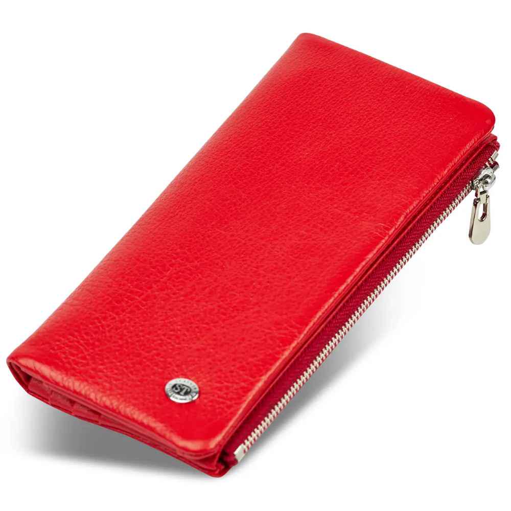 Купюрник жіночий з натуральної шкіри ST Leather ST009 Червоний