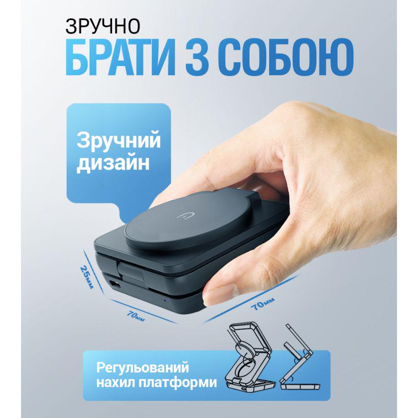 Зарядное устройство для беспроводной связи Walker 3в1 15 W Black (WH-57) - фото 6 Зарядное устройство для беспроводной связи Walker 3в1 15 W Black (WH-57) - фото 6