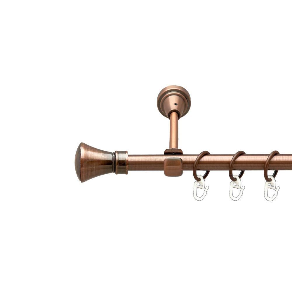 Карниз Orvit Люксор металевий однорядний відкритий гладка труба кільце металеве 16 мм 160 см Мідь (00-00019365) - фото 1 Карниз Orvit Люксор металевий однорядний відкритий гладка труба кільце металеве 16 мм 160 см Мідь (00-00019365) - фото 1