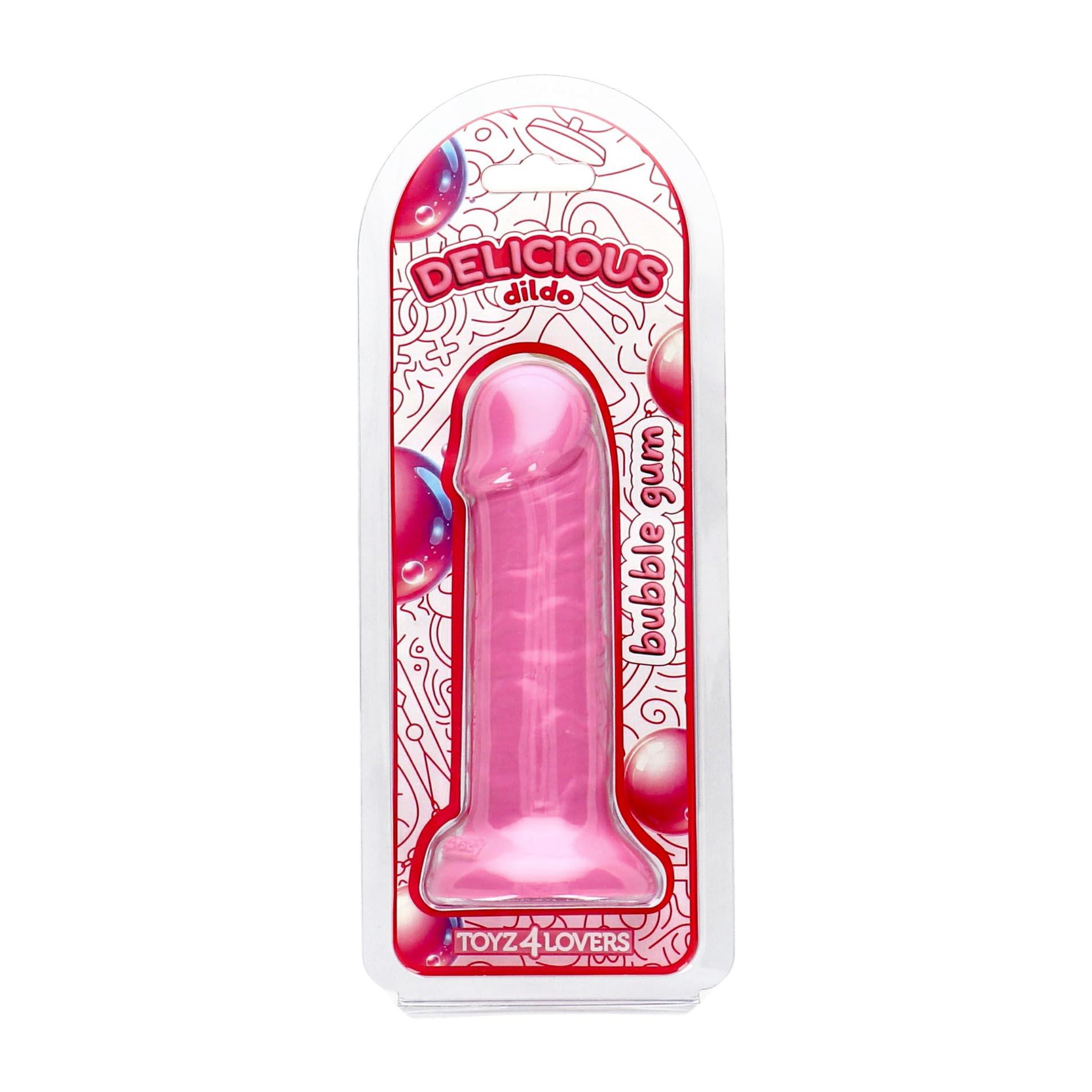 Фаллоимитатор с ароматом жвачки Toyz4lovers Delicious Dildo Bubble Gum 15 см
