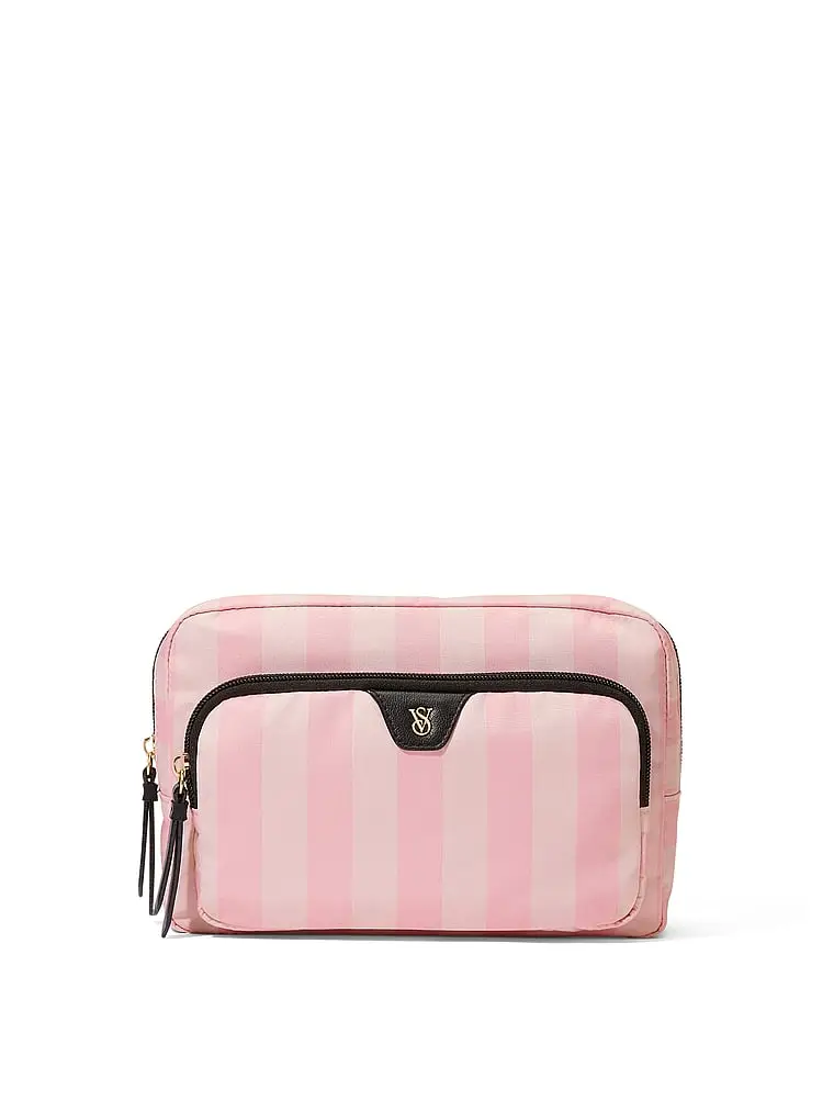 Косметичка Victoria's Secret Travel Makeup Pouch Рожевий у смужку (22569868)