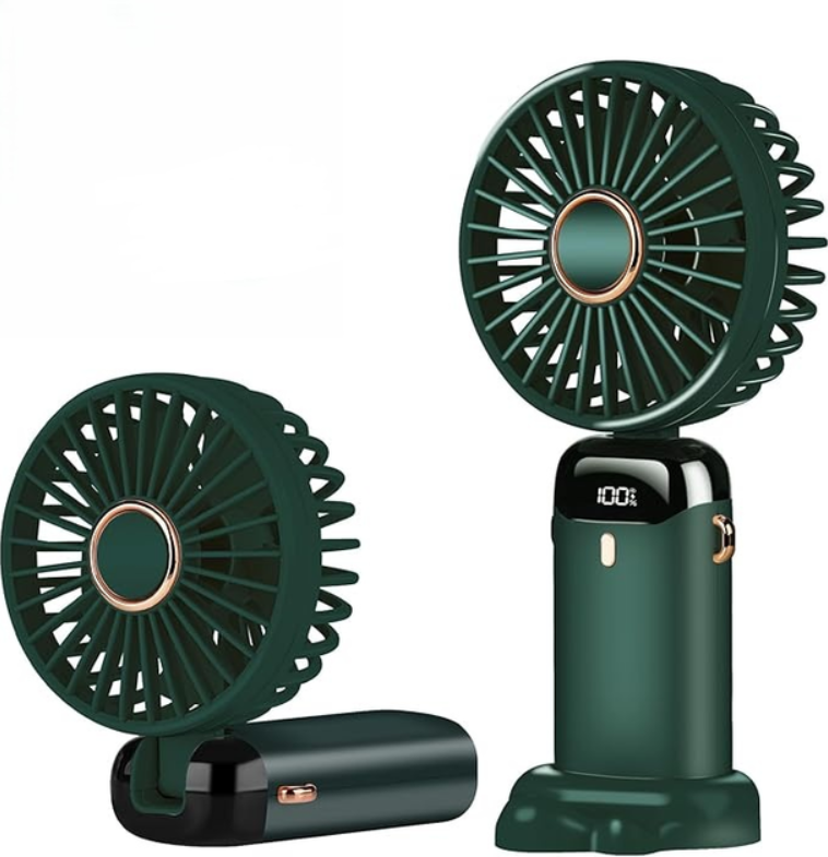 Вентилятор беспроводной портативный N15 LED display 1800 mAh 3,7V ABS 5 скоростей Green (3e40d0f5) - фото 3 Вентилятор беспроводной портативный N15 LED display 1800 mAh 3,7V ABS 5 скоростей Green (3e40d0f5) - фото 3