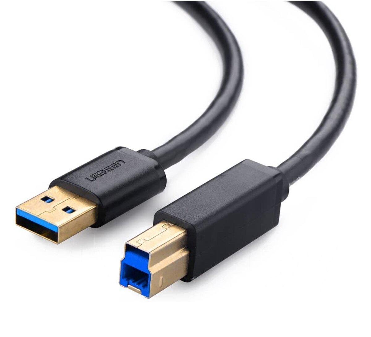 Кабель для принтера UGREEN US210 USB 3.0 AM to BM Print Cable 100 см Black (602539)