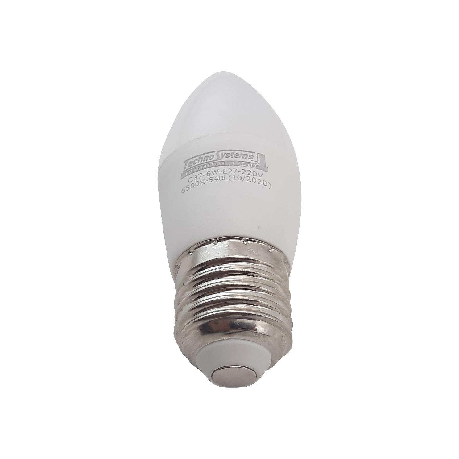 Лампа світлодіодна TechnoSystems Bulb C37 6Вт E27 6500K 540Лм ICCD (5000252) - фото 4