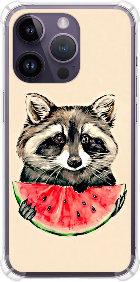 Чехол на iPhone 14 Pro Max Енотик с арбузом (4605sp-2667-42517) Чехол на iPhone 14 Pro Max Енотик с арбузом (4605sp-2667-42517)