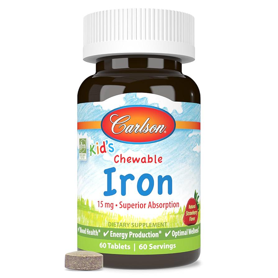 Железо для детей Carlson Chewable Iron Strawberry 60 таб.