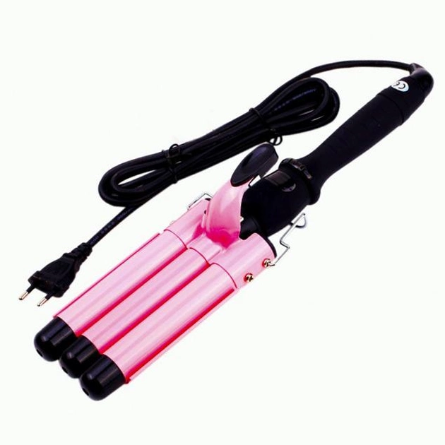 Плойка-щипцы для завивки локонов Gemei GM 1956 с тройной насадкой керамическое покрытие Розовый (AR004174) Плойка-щипцы для завивки локонов Gemei GM 1956 с тройной насадкой керамическое покрытие Розовый (AR004174)