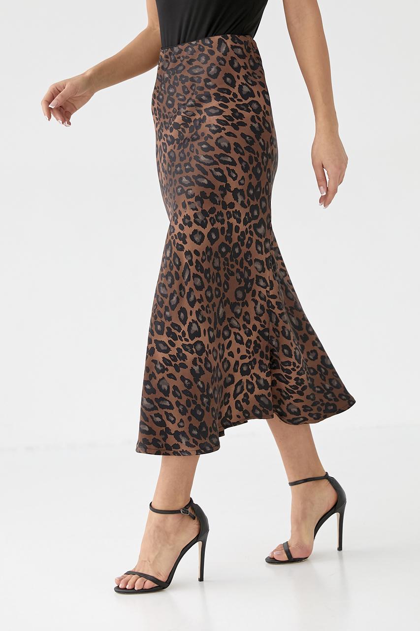 Юбка миди атласная S Коричневый (9505909) - фото 5 Юбка миди атласная S Коричневый (9505909) - фото 5