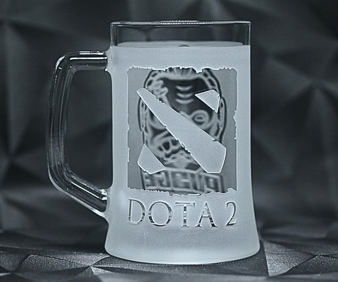 Подарочный бокал для пива с гравировкой Dota 2 670 мл