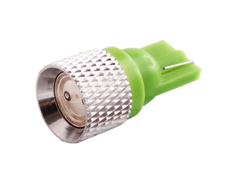 Автолампа светодиодная High Power T10 W5W 12 В 0,5 Вт COB Зеленый (533)